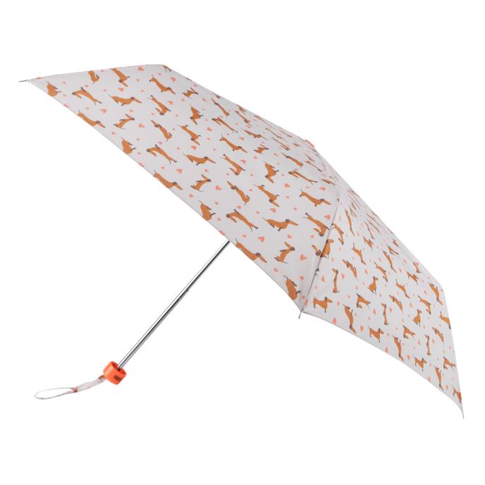 totes ECO-BRELLA® & Matching Bag in Bag Umbrella Shopper Dachshund Hearts (3 Section) Extra Image 2